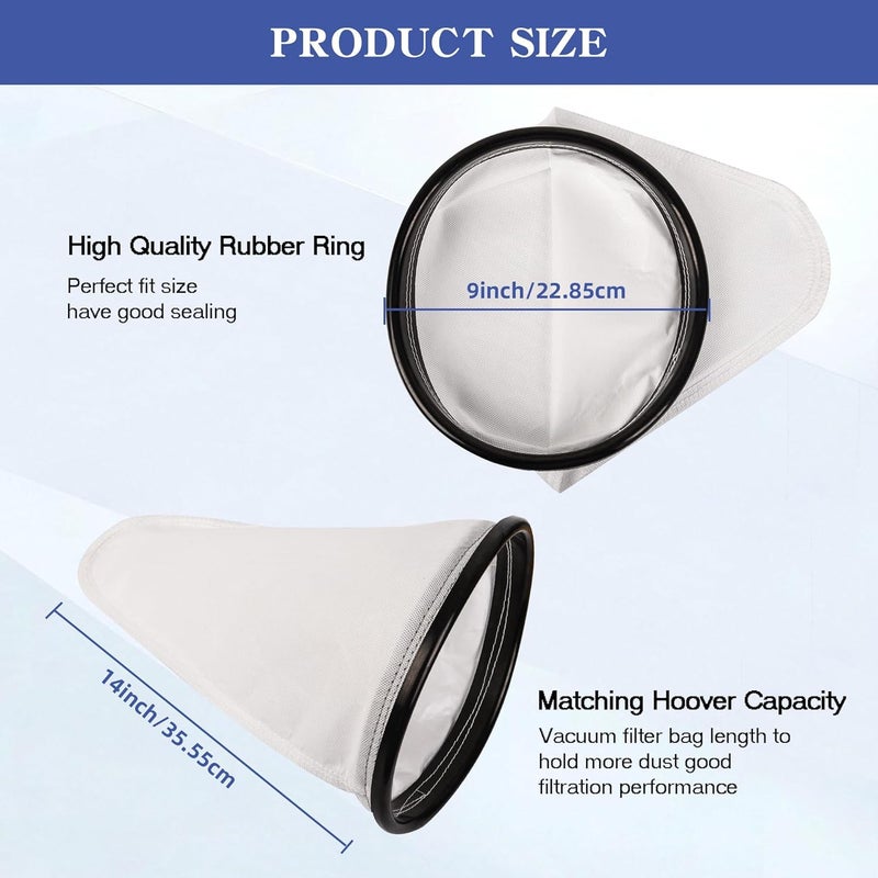 BANLIN 4 Pack 2KE2105000 Filter Bag Replacement Compatible with Hoover Backpack Vacuum Cleaner Commercial C2401/C2401010 Reusable Cloth Bag Liner Replacement Filter Bags with Royal Model RY4000 / RY4001 - Image 4